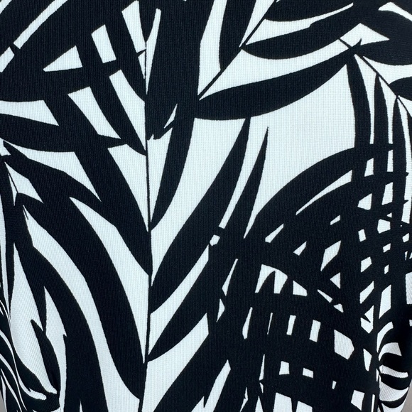 Boston Proper black/white palm leaf print sleeveless maxi dress size medium - Picture 8 of 10